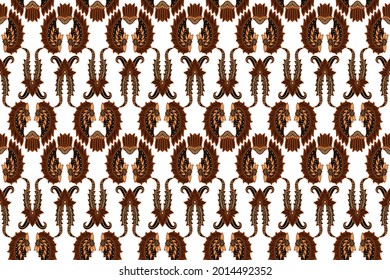 Batik Pattern.Able to repeat for textile printing.Vector Background