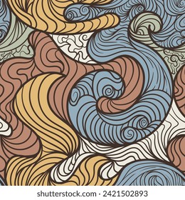 batik patterns with thick and thin seamless lines