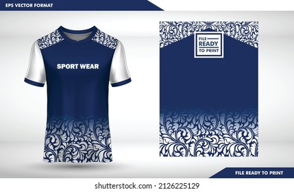 Batik Pattren Sports racing jersey design. Front back t-shirt design. Templates for team uniforms. Sports design for football, racing, gaming jersey.