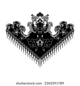 BATIK PGRI INDONESIA DESIGN VECTOR
