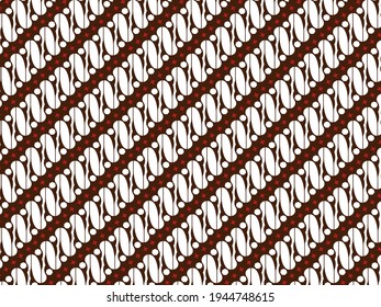 Batik is a pictorial design that is made specifically by writing on cloth, which has a distinctiveness. art motif design. Pattern batik motifs of modern colors. Vector art