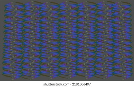 batik with purple, blue, green, yellow and gray motifs