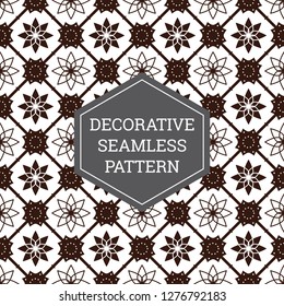 Batik Seamless Decorative Pattern Background