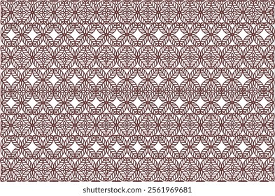 Batik seamless pattern background. Batik motif pattern background. Batik Kawung pattern background. Vector illustration of Batik. 