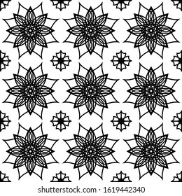 Batik Seamless Pattern Background Vector Template