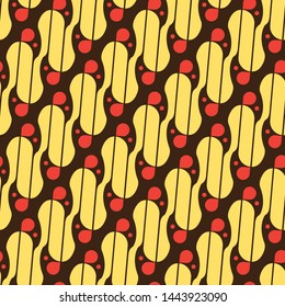 Batik seamless pattern. Batik parang solo vintage pattern traditional art from indonesia. Ready to print, easy to edit, layered, suitable for printing, textile, apparel, clothes, wallpaper. etc.