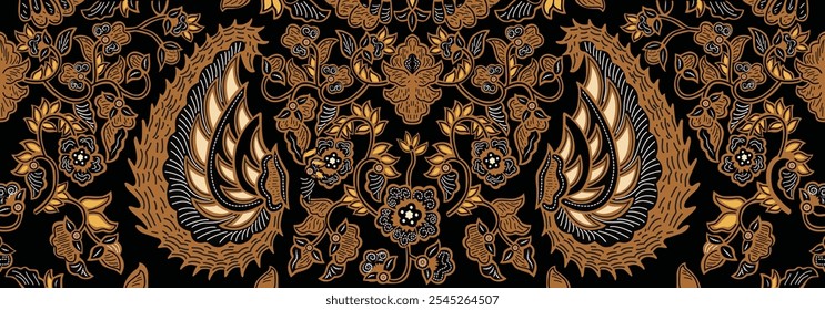 Batik Sidomukti vector illustration, suitable for bakcground design. Indonesian traditional batik.