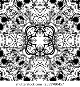 Batik sketch design for color book