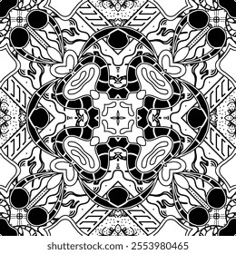 Batik sketch design for color book