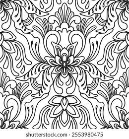 Batik sketch design for color book