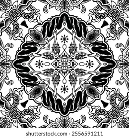 Batik sketch design for color book