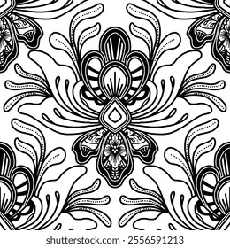 Batik sketch design for color book