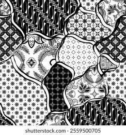 Batik sketch design for color book