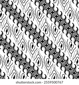 Batik sketch design for color book