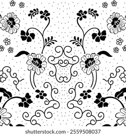 Batik sketch design for color book