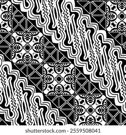 Batik sketch design for color book