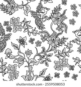 Batik sketch design for color book