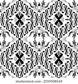 Batik sketch design for color book