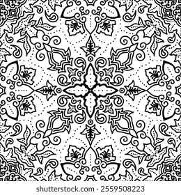Batik sketch design for color book
