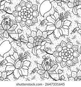 Batik diseño de boceto para libro para colorear