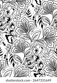 Batik diseño de boceto para libro para colorear