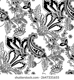 Batik Skizze Design für Malbuch
