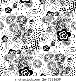 Batik esboço design para livro de coloração