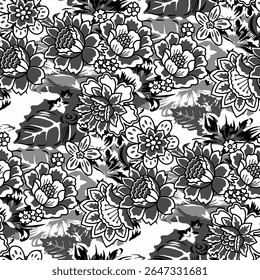 Batik diseño de boceto para libro para colorear