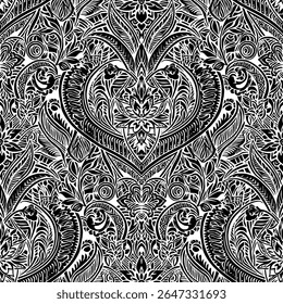 Batik diseño de boceto para libro para colorear