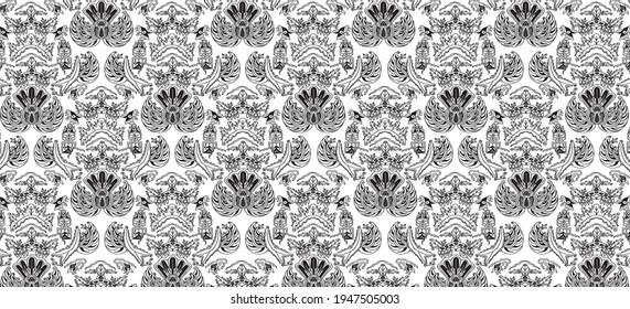Batik Solo Vector with White Background