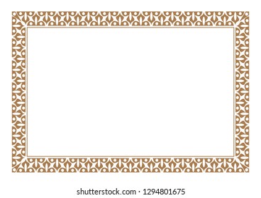 Batik style gold border for certificate