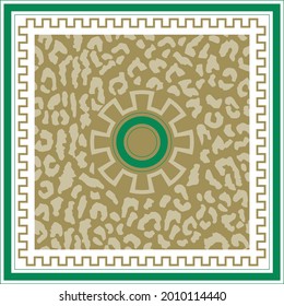 batik style pattern  for a square shawl in vector format