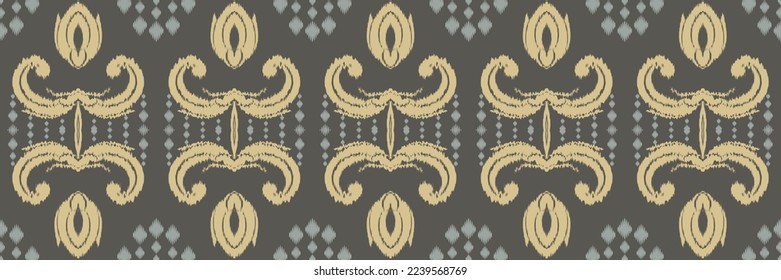 Batik Textile African ikat seamless pattern digital vector design for Print saree Kurti Borneo Fabric border brush symbols swatches cotton