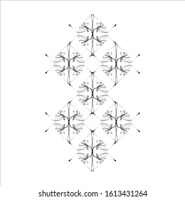 Batik Textile Design Black And White 
