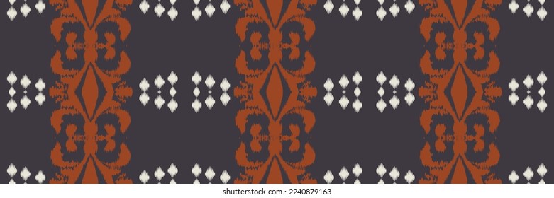 Batik Textile Ethnic ikat chevron seamless pattern digital vector design for Print saree Kurti Borneo Fabric border brush symbols swatches party wear