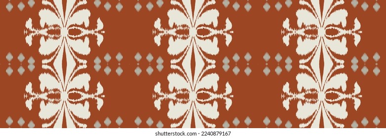 Batik Textile Ethnic ikat chevron seamless pattern digital vector design for Print saree Kurti Borneo Fabric border brush symbols swatches stylish