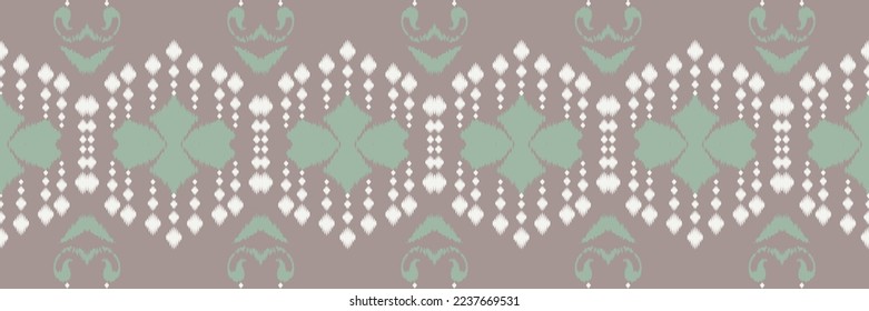 Batik Textile Ethnic ikat damask seamless pattern digital vector design for Print saree Kurti Borneo Fabric border brush symbols swatches cotton