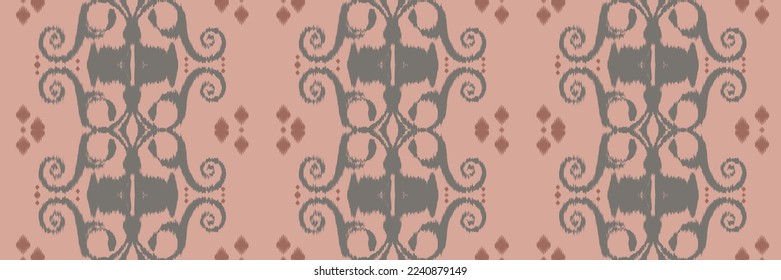 Batik Textile Ethnic ikat diseño sin fisuras de patrón vector digital diseño para Print saree Kurti Borneo Tejidos símbolos de pincel swatings algodón