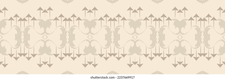 Batik Textile Ethnic ikat flower seamless pattern digital vector design for Print saree Kurti Borneo Fabric border brush symbols swatches party wear