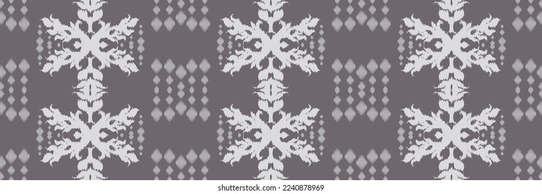 Batik Textile Ethnic ikat flowers seamless pattern digital vector design for Print saree Kurti Borneo Fabric border brush symbols swatches designer