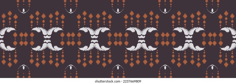 Batik Textile Ethnic ikat prints seamless pattern digital vector design for Print saree Kurti Borneo Fabric border brush symbols swatches stylish
