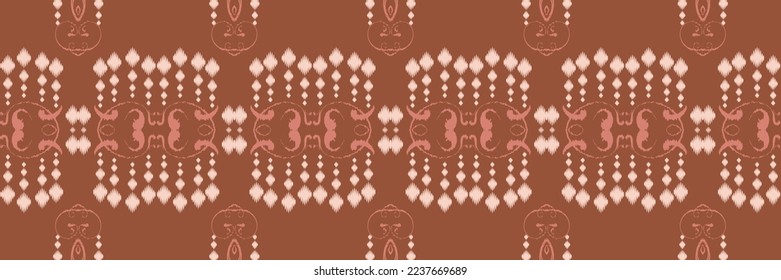 Batik Textile Ethnic ikat texture seamless pattern digital vector design for Print saree Kurti Borneo Fabric border brush symbols swatches stylish