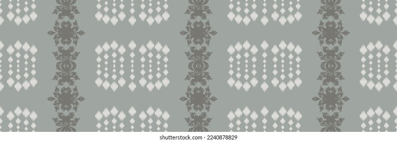 Batik Textile Ethnic ikat triangle seamless pattern digital vector design for Print saree Kurti Borneo Fabric border brush symbols swatches stylish