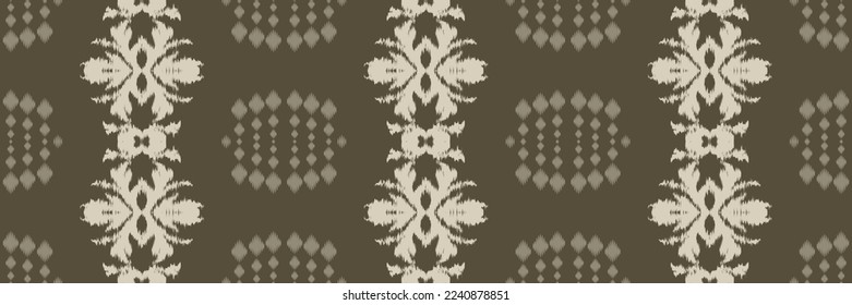 Batik Textile Ethnic ikat triangle seamless pattern digital vector design for Print saree Kurti Borneo Fabric border brush symbols swatches designer