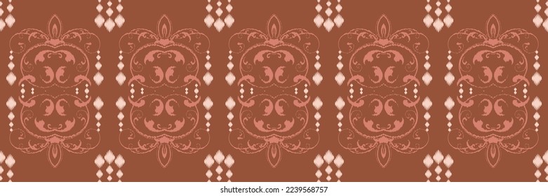 Batik Textile ikat Aztec seamless pattern digital vector design for Print saree Kurti Borneo Fabric border brush symbols swatches stylish