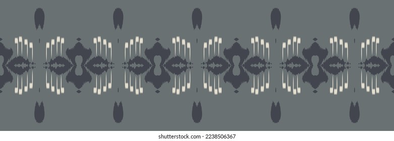 Batik Textile ikat background seamless pattern digital vector design for Print saree Kurti Borneo Fabric border brush symbols swatches cotton