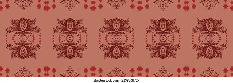 Batik Textile ikat chevron diseño vectorial digital sin fisuras para Print saree Kurti Borneo Tejidos símbolos de pincel de borde swatches con estilo