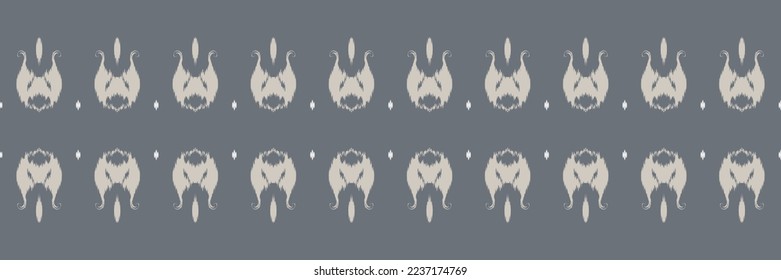 Batik Textile ikat damask seamless pattern digital vector design for Print saree Kurti Borneo Fabric border brush symbols swatches cotton