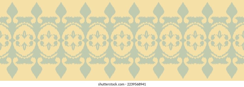 Batik Textile ikat flor sin fisuras diseño vectorial digital para Print saree Kurti Borneo Tejidos símbolos de pincel de borde swatters elegante