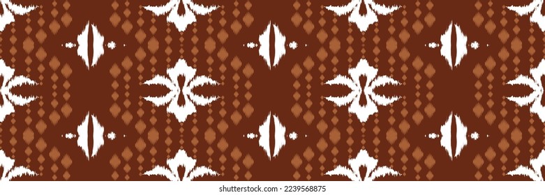 Batik Textile ikat print seamless pattern digital vector design for Print saree Kurti Borneo Fabric border brush symbols swatches stylish
